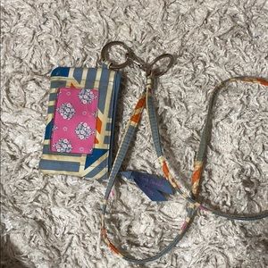 vera bradley wallet and lanyard